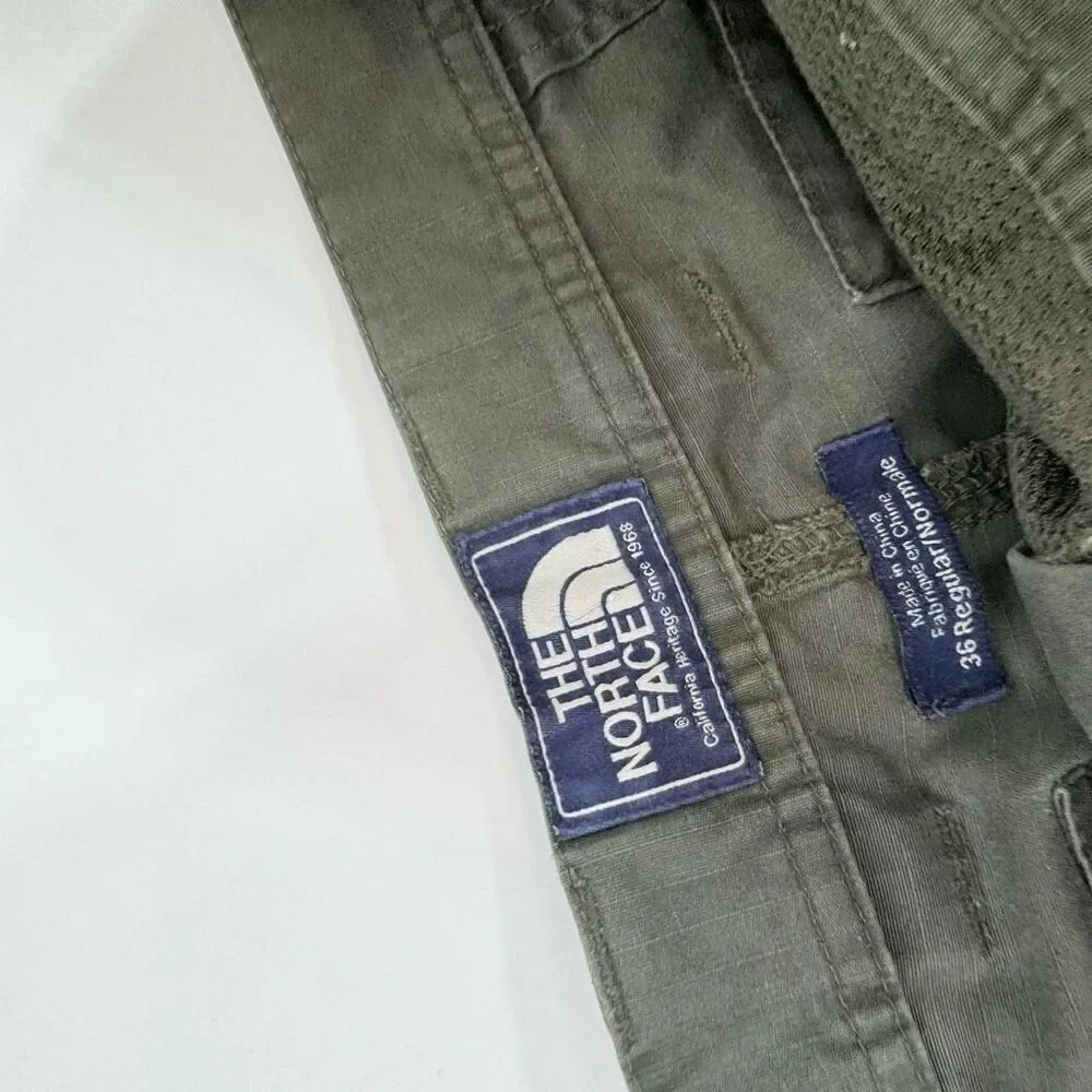 The North Face Shorts Mens 36 Regular Green‎ Cargo Hiking Olive Cotton